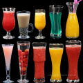 Haonai high transparent fancy juice glass with silkscreem